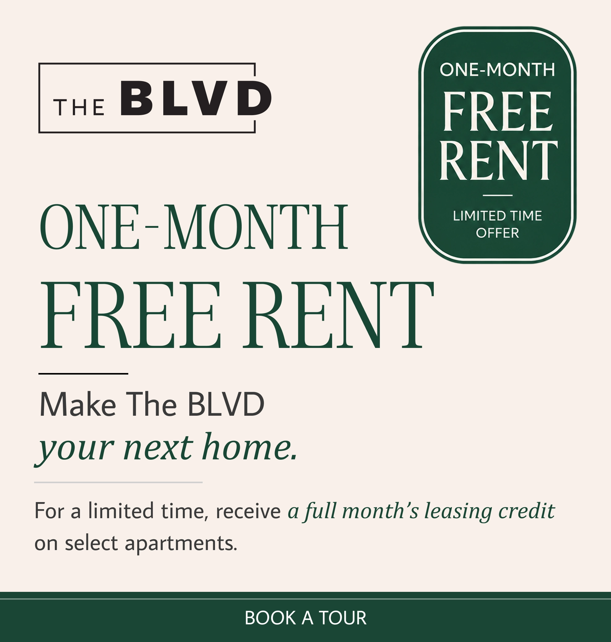 Free Rent - Schedule a Tour